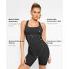 imagePopilush Shapewear Romper Shorts Romper For Women Bodycon Jumpsuit Workout Romper RacerbackBlack