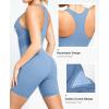 imagePopilush Shapewear Romper Shorts Romper For Women Bodycon Jumpsuit Workout Romper RacerbackBlue
