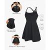 imagePopilush Shapewear Tennis Dress for Women With Builtin Bra Shorts Pockets  Athletic Mini Dress for Workout and GolfBlack