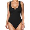 Black Button Shapewear Bodysuit