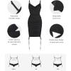 imagePopilush Corset Dress  Summer Club Outfits for Women Built in Bra Shapewear Drawstring Adjustable Ruched Mini DressesBlack