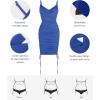 imagePopilush Corset Dress  Summer Club Outfits for Women Built in Bra Shapewear Drawstring Adjustable Ruched Mini DressesBlue