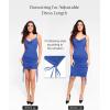 imagePopilush Corset Dress  Summer Club Outfits for Women Built in Bra Shapewear Drawstring Adjustable Ruched Mini DressesBlue