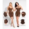 imagePopilush Corset Dress  Summer Club Outfits for Women Built in Bra Shapewear Drawstring Adjustable Ruched Mini DressesBrown