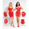 imagePopilush Corset Dress  Summer Club Outfits for Women Built in Bra Shapewear Drawstring Adjustable Ruched Mini DressesRed