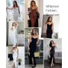 imagePopilush Corset Dress Built in Shapewear  Formal Dress for Women Deep V Neck Maxi Slip Bridesmaid Dresses for WeddingBrown