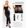 imagePopilush Corset Dress Built in Shapewear  Formal Dress for Women Deep V Neck Maxi Slip Bridesmaid Dresses for WeddingPure Black