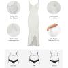 imagePopilush Corset Dress Built in Shapewear  Formal Dress for Women Deep V Neck Maxi Slip Bridesmaid Dresses for WeddingWhite