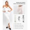 imagePopilush Corset Dress Built in Shapewear  Formal Dress for Women Deep V Neck Maxi Slip Bridesmaid Dresses for WeddingWhite