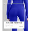 imagePopilush Jumpsuits for Women Long Sleeve BuiltIn Bra Square Neck Full Length Leggings Bodycon Stretch Workout OutfitsBlue