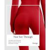 imagePopilush Jumpsuits for Women Long Sleeve BuiltIn Bra Square Neck Full Length Leggings Bodycon Stretch Workout OutfitsRed