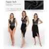 imagePopilush Lace Body Suits Women  Tank Top Thong Shapewear Tummy Control Going Out Tops Deep V Neck BodySuitBlack