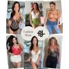imagePopilush Lace Body Suits Women  Tummy Control V Neck Bodysuit with Side Zipper Going Out Corset Tops for Women Trendy 2025Black