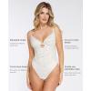imagePopilush Lace Body Suits Women  Tummy Control V Neck Bodysuit with Side Zipper Going Out Corset Tops for Women Trendy 2025White