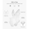 imagePopilush Lace Bodysuits for Women Tummy Control Body Suits Deep V Neck Thong Shapewear Going Out Corset TopsWhite