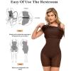 imagePopilush Mini Dresses for Women  UNeck Shapewear Tummy Control Bodycon Ruched Dress  Party Club Date Night OutBrown