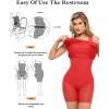 imagePopilush Mini Dresses for Women  UNeck Shapewear Tummy Control Bodycon Ruched Dress  Party Club Date Night OutRed