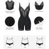imagePopilush Shapewear Bodysuit Tummy Control  Deep V Neck Sleeveless Lace Corset Shapewear Tops Body ShaperBlack