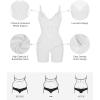 imagePopilush Shapewear Bodysuit Tummy Control  Deep V Neck Sleeveless Lace Corset Shapewear Tops Body ShaperWhite
