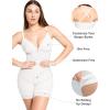 imagePopilush Shapewear Bodysuit Tummy Control  Deep V Neck Sleeveless Lace Corset Shapewear Tops Body ShaperWhite