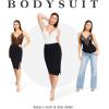 imagePopilush Shapewear Bodysuit Tummy Control  Deep V Neck Sleeveless Lace Corset Shapewear Tops Body ShaperWhite