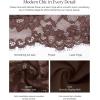imagePopilush Shapewear Bodysuit V Neck Tummy Control Backless Lace Tank Tops Sleeveless Thong BodysuitBrown