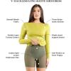 imagePopilush Shapewear Cocktail Dress Backless Shaper Dress with Built in Shapewear Long Sleeve Cocktail Dresses for WomenDark Green