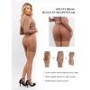 imagePopilush Shapewear Dress Casual Crew Neck Midi Dress Back Zipper Bodycon DressBrown