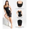 imagePopilush Shapewear Dress Workwear Built in Shapewear Dress Square Neck Sleeveless Dress 3D HIPS OfferBlack