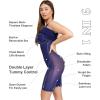 imagePopilush Shapewear Dress Workwear Built in Shapewear Dress Square Neck Sleeveless Dress 3D HIPS OfferBlue