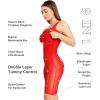 imagePopilush Shapewear Dress Workwear Built in Shapewear Dress Square Neck Sleeveless Dress 3D HIPS OfferRed