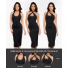 imagePopilush Shapewear Halter Summer Dress 4 Ways to Wear Bandage Casual Club Night Out Dress Built in BraBlackelegant Cocktail Shaper Dress