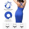 imagePopilush Shapewear Halter Summer Dress 4 Ways to Wear Bandage Casual Club Night Out Dress Built in BraBlueelegant Cocktail Shaper Dress