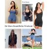 imagePopilush Shapewear Jumpsuits Sweetheart Neckline Romper Shorts Workout Romper for WomenBlack