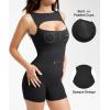 imagePopilush Shapewear Romper Seamless Workout Yoga Jumpsuit for Women Built in Bra Backless Athletic Romper Short 2024Black