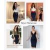 imagePopilush Shapewear Skirt Work Pencil Skirt with Built in Shapewear High Waisted Bodycon Midi Skirts for Women OfficeBlue