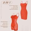 imagePopilush Summer Dresses for Women 2025  Club Dress Cocktail Shapewear Mini Dress Spaghetti Straps Dinner Date Night BodyconOrange