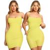 imagePopilush Summer Dresses for Women 2025  Club Dress Cocktail Shapewear Mini Dress Spaghetti Straps Dinner Date Night BodyconYellow