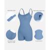 imagePopilush The Shapewear Jumpsuits for Women Sleeveless Adjustable Short Rompers Tummy Control Bodysuits Gym Yoga Fashion 2024Blue
