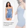 imagePopilush The Shapewear Jumpsuits for Women Sleeveless Adjustable Short Rompers Tummy Control Bodysuits Gym Yoga Fashion 2024Blue