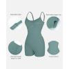imagePopilush The Shapewear Jumpsuits for Women Sleeveless Adjustable Short Rompers Tummy Control Bodysuits Gym Yoga Fashion 2024Green