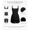 imagePopilush Womens Jumpsuit Shorts Shapewear  Square Neck Builtin Bra DoubleLined Romper  Party Travel Spring OutfitBlack