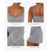 imagePopilush Womens Jumpsuit Shorts Shapewear  Square Neck Builtin Bra DoubleLined Romper  Party Travel Spring OutfitGrey