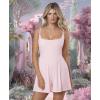 imagePopilush Womens Jumpsuit Shorts Shapewear  Square Neck Builtin Bra DoubleLined Romper  Party Travel Spring OutfitGrey
