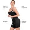 imagePopilush Womens Summer Shapewear Dress  Bodycon Cocktail Graduation Party Midi Dresses with Builtin BraBlack