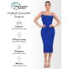 imagePopilush Womens Summer Shapewear Dress  Bodycon Cocktail Graduation Party Midi Dresses with Builtin BraBlue