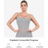 imagePopilush Womens Summer Shapewear Dress  Bodycon Cocktail Graduation Party Midi Dresses with Builtin BraGrey