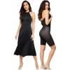 imagePopilush Shapewear Dress Built in Bra Halter Neck Sleeveless Backless ALine Wedding Guest Midi Dresses for WomenBlack