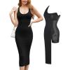 imagePopilush Shapewear Halter Summer Dress 4 Ways to Wear Bandage Casual Club Night Out Dress Built in BraBlackelegant Cocktail Shaper Dress