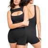imagePopilush Shapewear Romper Seamless Workout Yoga Jumpsuit for Women Built in Bra Backless Athletic Romper Short 2024Black